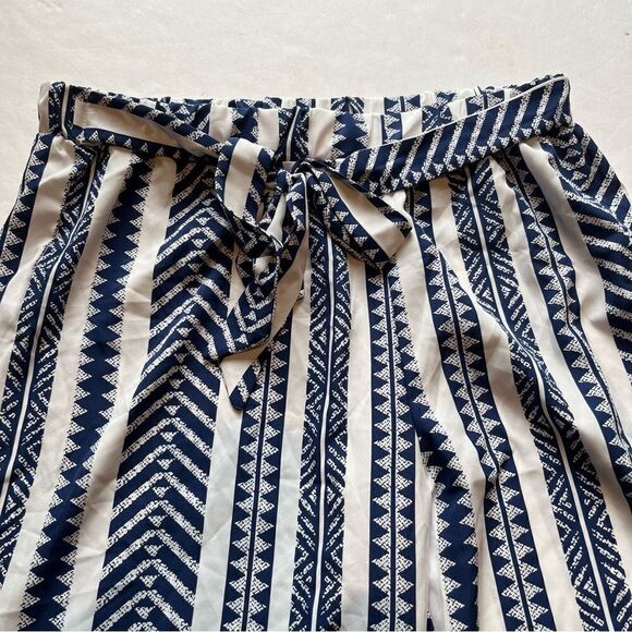 Shein Women's Wide Leg Loose Pants Pull On Navy Blue/White Size 1XL - Picture 3 of 8